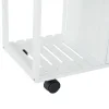 Carro de cocina auxiliar Homcom con ruedas blanco/natural 85x70x37 cm