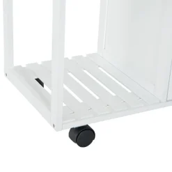 Carro de cocina auxiliar Homcom con ruedas blanco/natural 85x70x37 cm