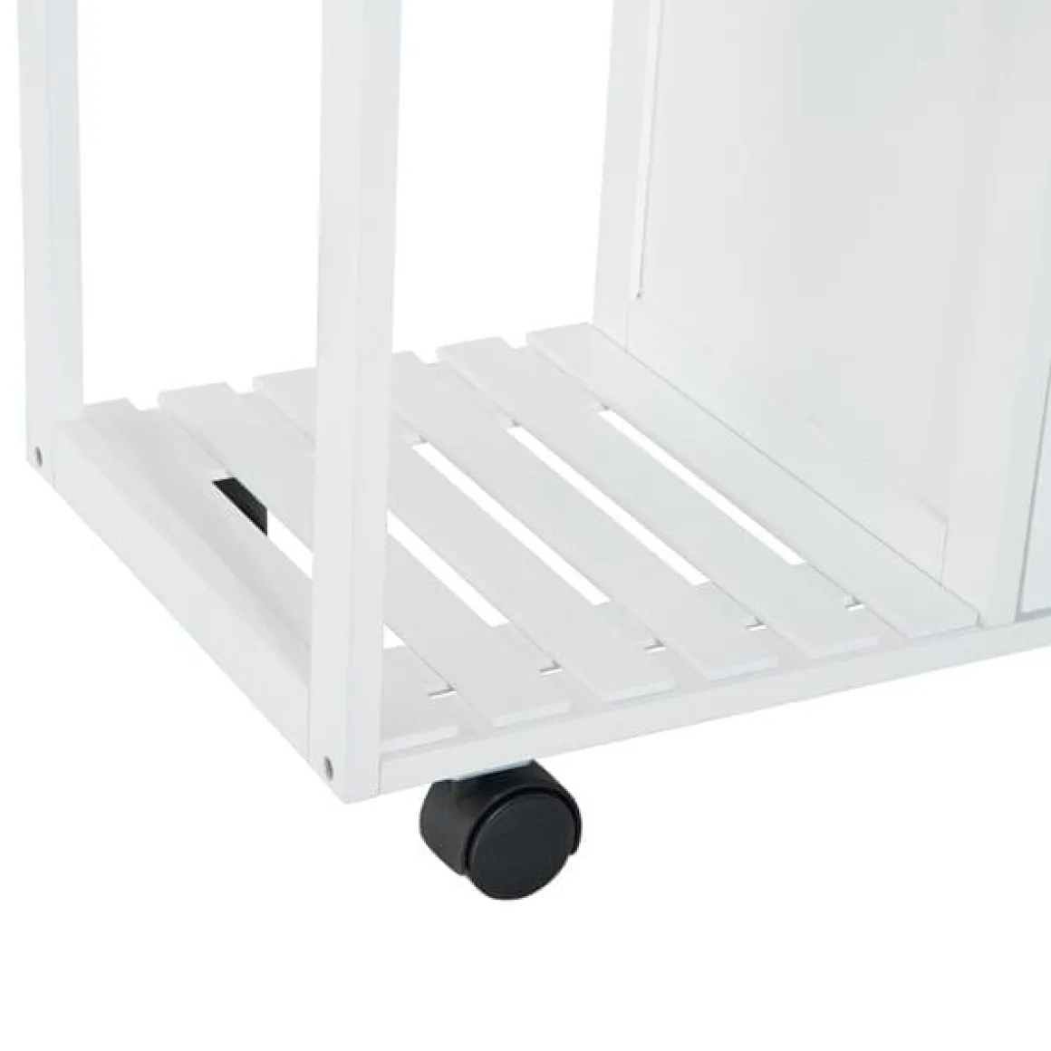 Carro de cocina auxiliar Homcom con ruedas blanco/natural 85x70x37 cm