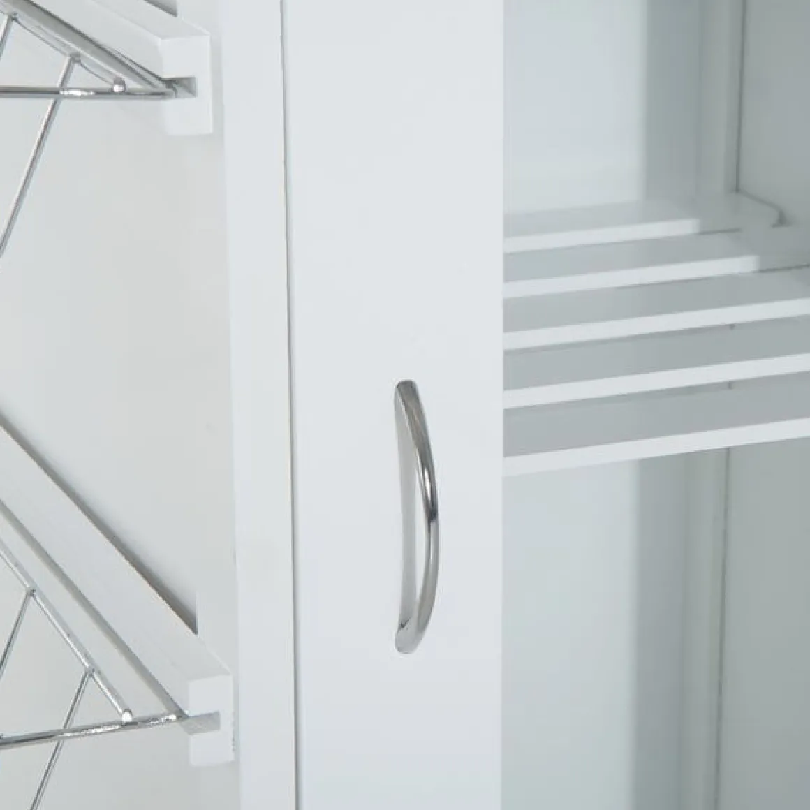 Carro de cocina auxiliar Homcom con ruedas blanco/natural 85x70x37 cm