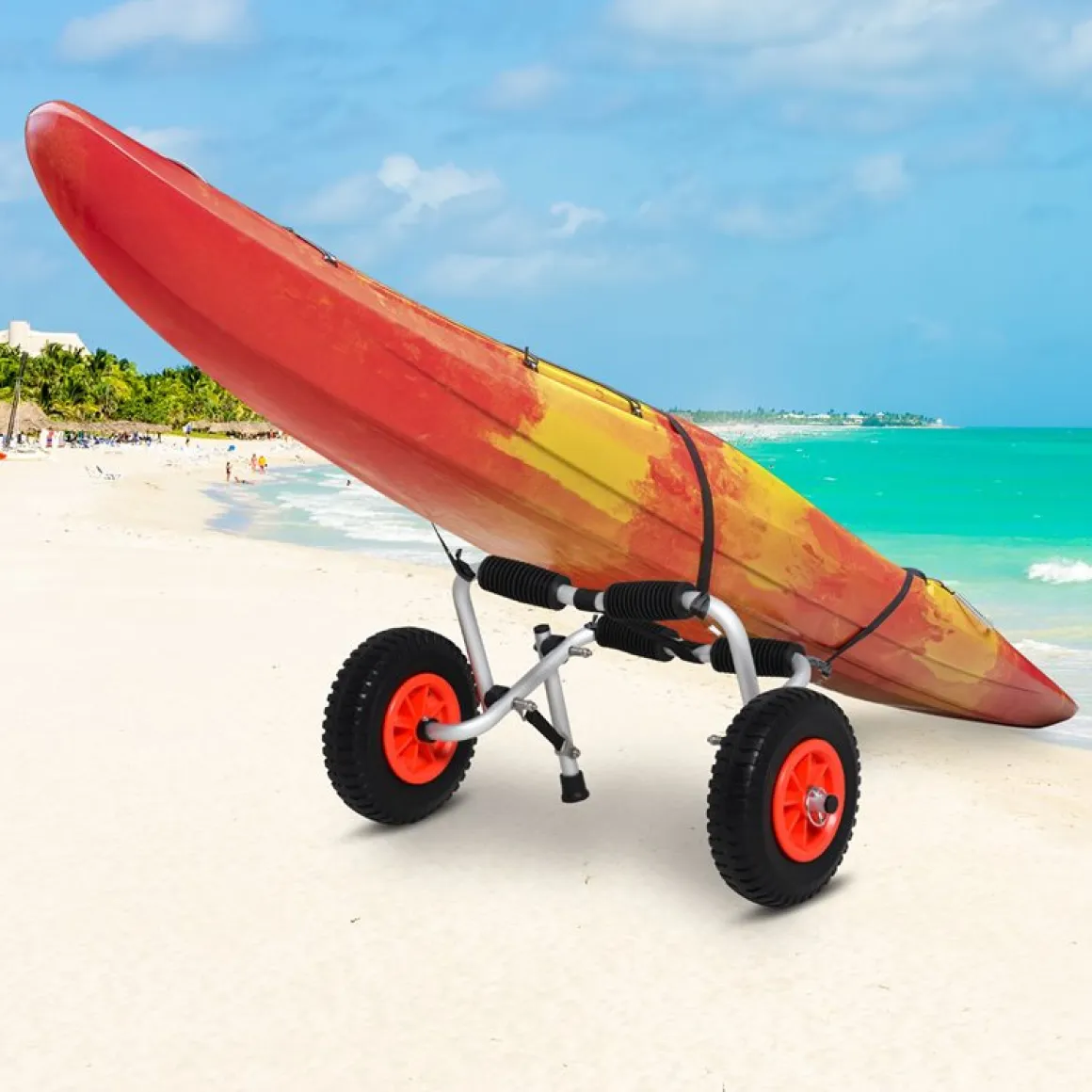 Carro de transporte para Kayaks Homcom 30x62x35 cm