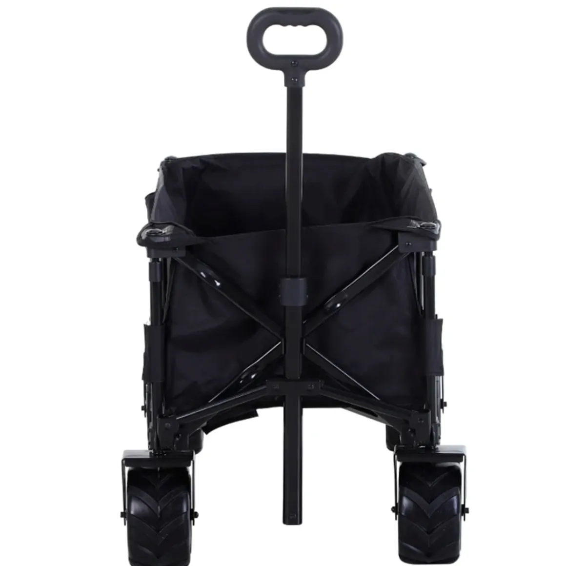 Carro multifuncional Outsunny 4 ruedas plegable negro 61-91x55x108 cm