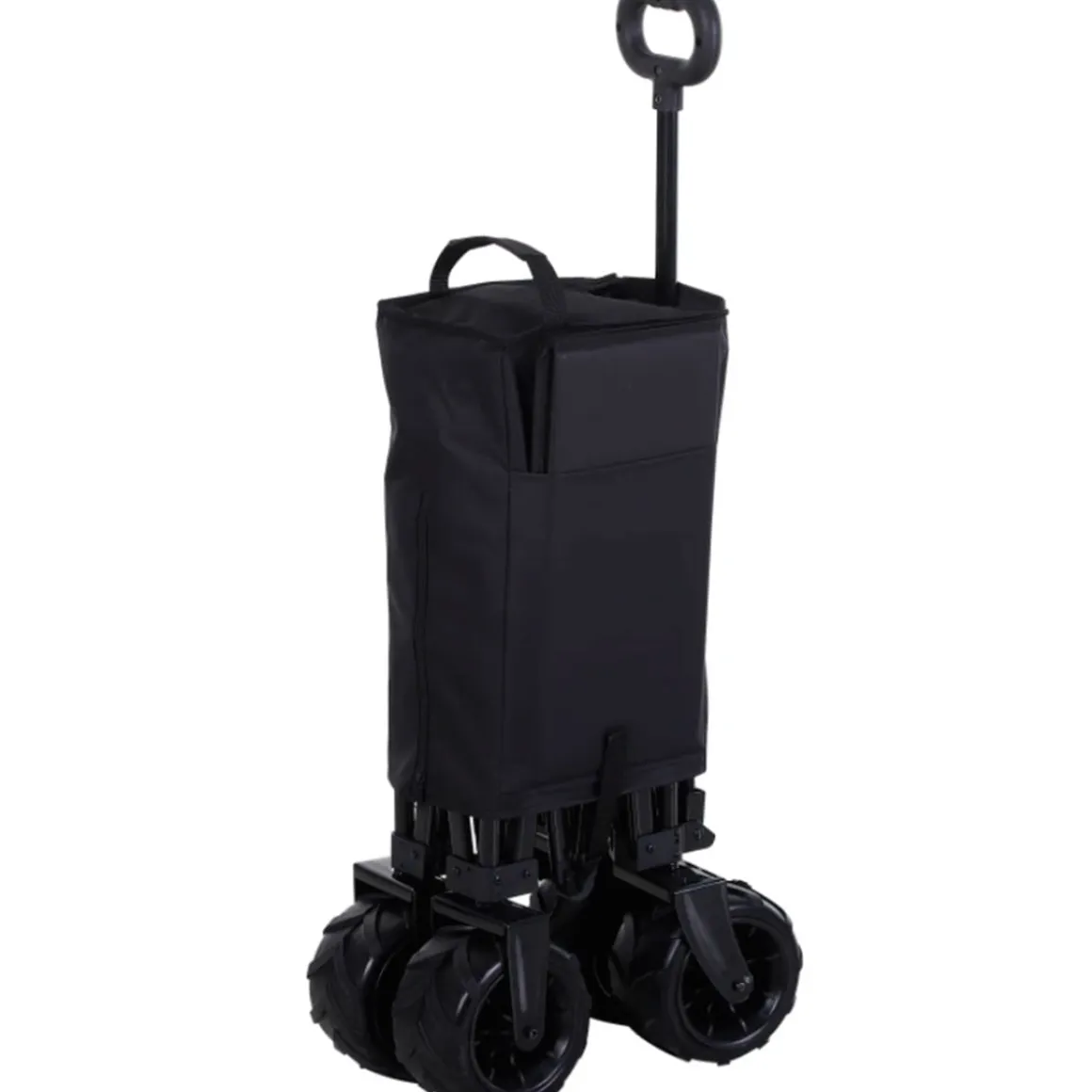 Carro multifuncional Outsunny 4 ruedas plegable negro 61-91x55x108 cm