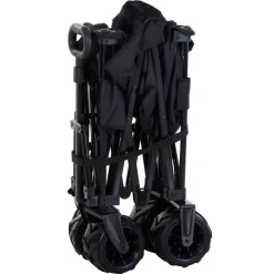 Carro multifuncional Outsunny 4 ruedas plegable negro 61-91x55x108 cm