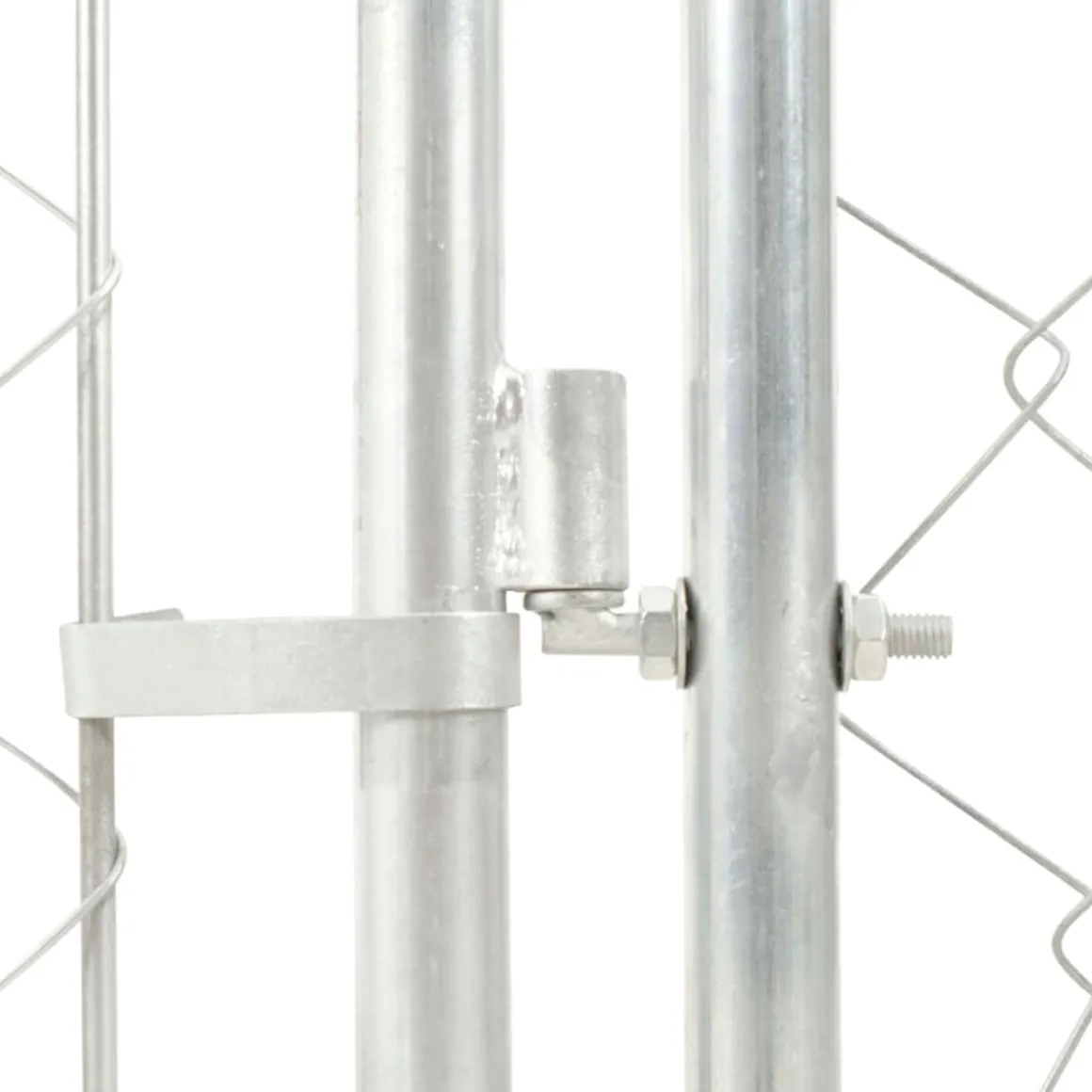 Caseta de exterior para mascotas con techo inox 135x200x200 cm