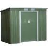 Caseta de jardín Portland puertas correderas verde 159-172x213x130 cm
