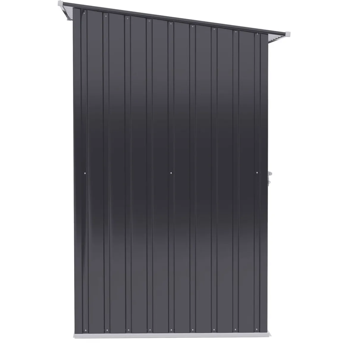Caseta de jardín Toronto Outsunny puertas + ventilación + techo inclinado negro 160x100x103 cm