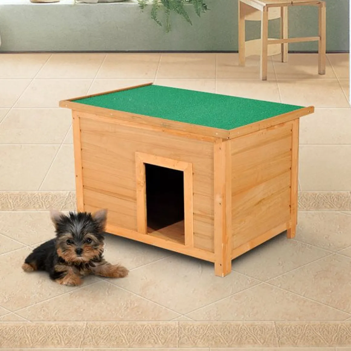 Caseta de perro madera 85x58x58 cm