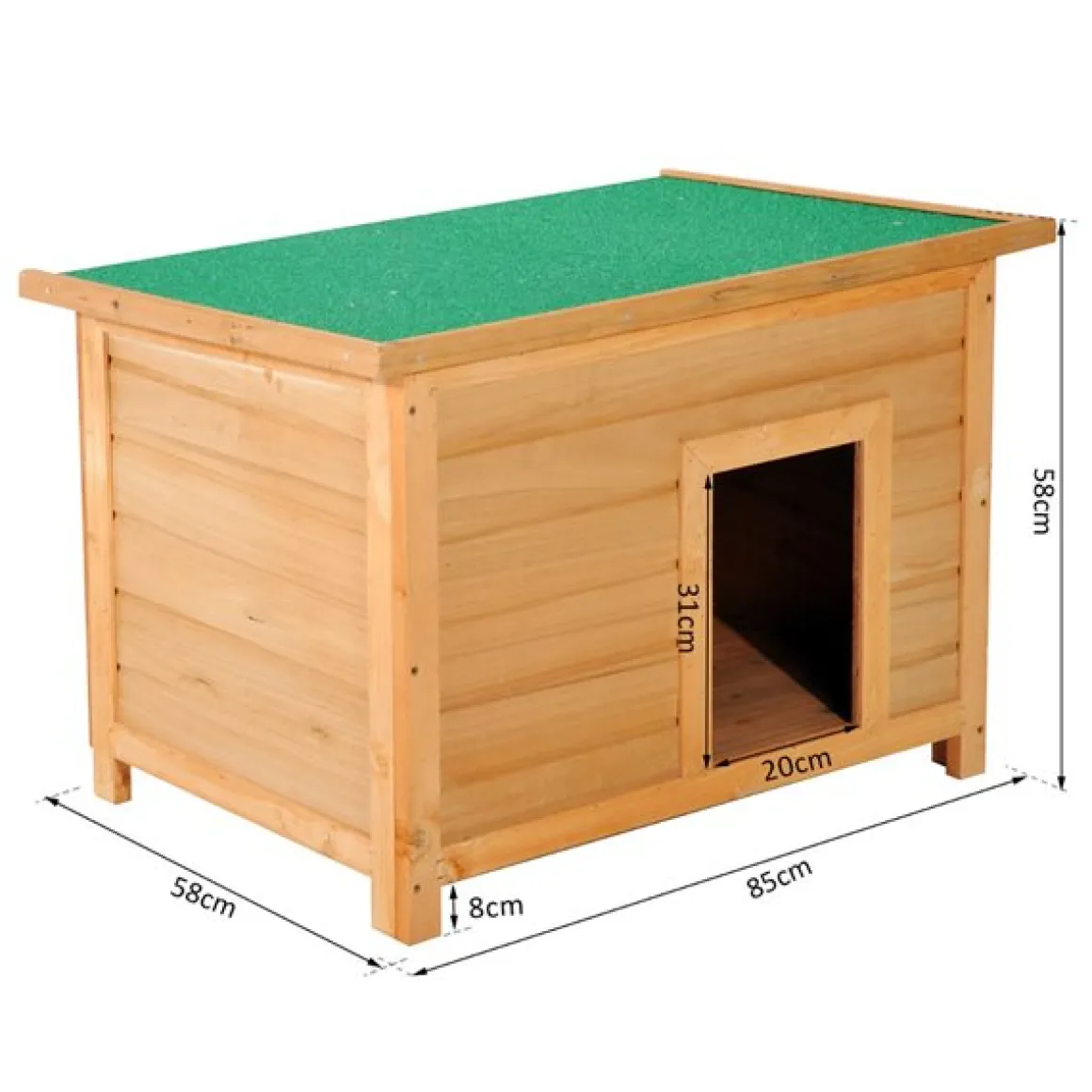 Caseta de perro madera 85x58x58 cm