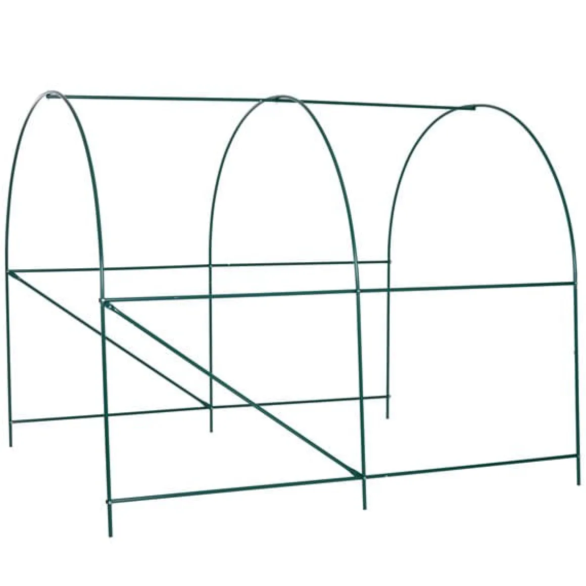 Caseta invernadero Outsunny con puerta+ventanas verde 198x245x200 cm