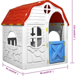 Casita de juegos plegable +2 años estilo cabaña con cerradura multicolor