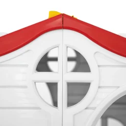 Casita de juegos plegable +2 años estilo cabaña con cerradura multicolor