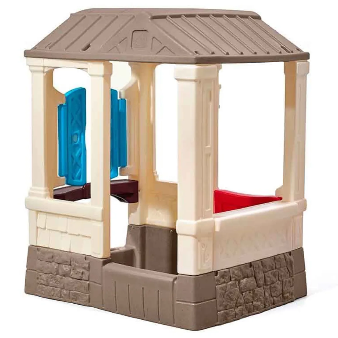 Casita de juguete Courtyard Cottage CB Toys con timbre eléctrico +18M marrón 118x100x83 cm