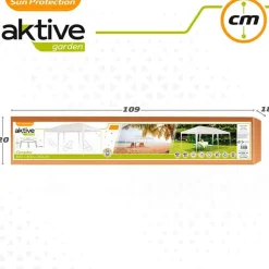 Cenador Aktive Garden 18m² de sombra blanco 255x600x300 cm
