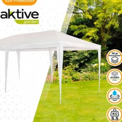 Cenador Aktive Garden 18m² de sombra blanco 255x600x300 cm
