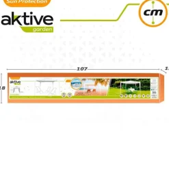 Cenador para jardín Aktive Garden blanco 250x300x300 cm