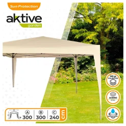 Cenador plegable Aktive 240x300x300 cm