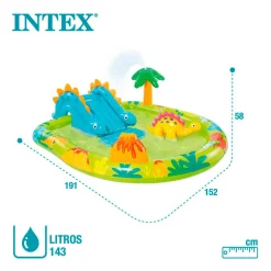 Centro de juegos hinchable Intex dinosaurios 143L +2A 58x152x191 cm