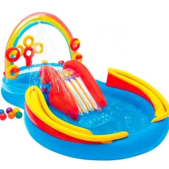 Centro de juegos hinchable Intex 2 piscinas con tobogán +2A multicolor 135x193x297 cm
