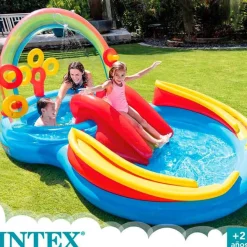 Centro de juegos hinchable Intex 2 piscinas con tobogán +2A multicolor 135x193x297 cm