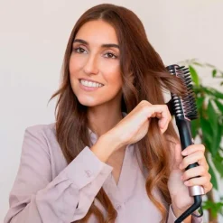 Cepillo alisador Bamba InstantCare 1200 Look Brush Cecotec 180ºC revestimiento cerámico/turmalina