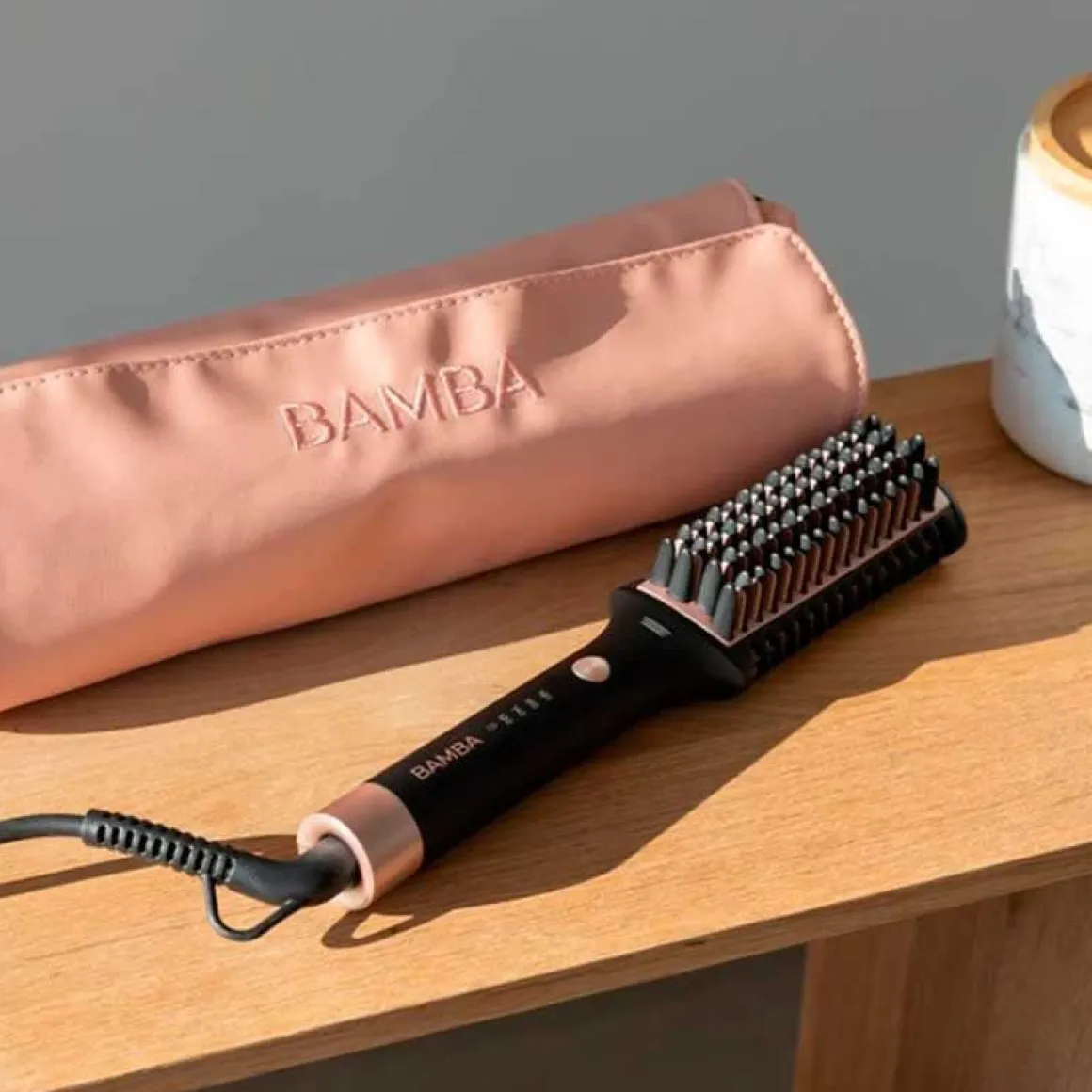 Cepillo alisador Bamba InstantCare 1200 Look Brush Cecotec 180ºC revestimiento cerámico/turmalina