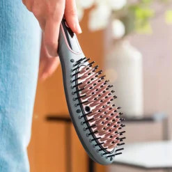 Cepillo alisador Cecotec Bamba InstantCare Smooth Brush cerámica con extracto de aguacate plata