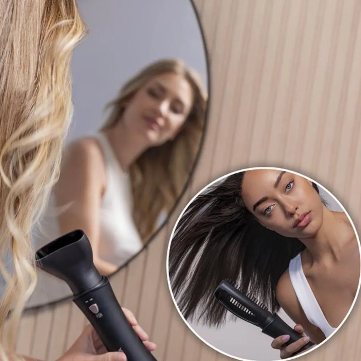 Cepillo de aire Cecotec Bamba CeramicCare 10in1 Styler 3 temperaturas 2 velocidades negro