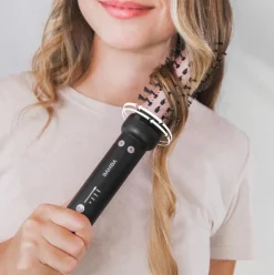 Cepillo eléctrico Cecotec Bamba InstantCare Curly AirFlow cerámico temperatura regulable negro