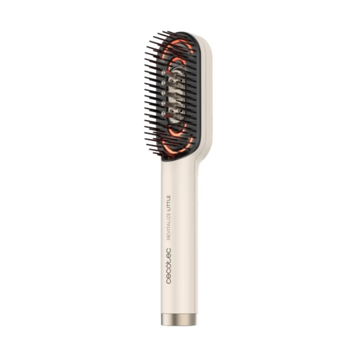 Cepillo reparador Cecotec HairCare Revitalize Little con aplicador y 4 luces LED beige