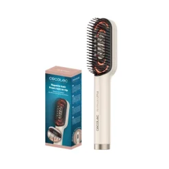 Cepillo reparador Cecotec HairCare Revitalize Little con aplicador y 4 luces LED beige