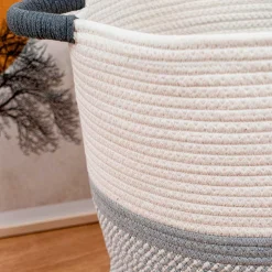 Cesta multiusos MOA Vinthera blanco/gris Ø31x38 cm