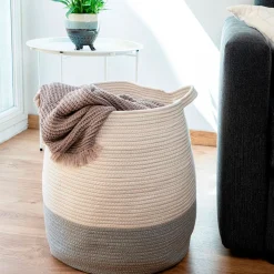 Cesta multiusos MOA Vinthera blanco/gris Ø40x45 cm