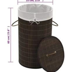Cesto de ropa sucia Gama plegable con asas Ø35x60 cm