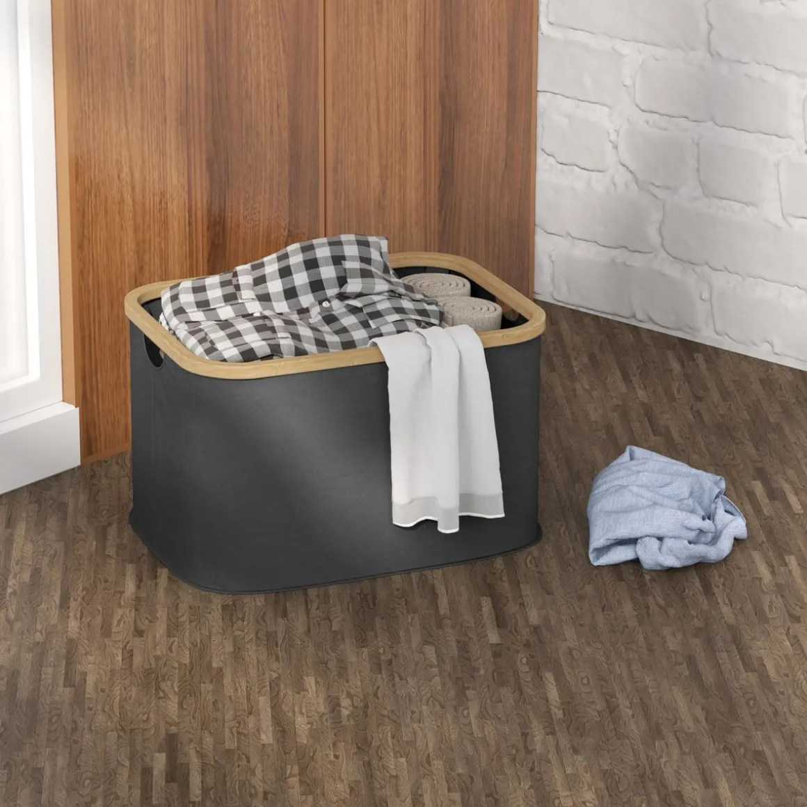 Cesto para colada Lore Homcom 36L con asas 26,5x44,3x33,3 cm