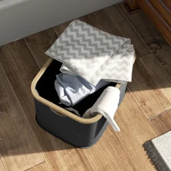 Cesto para colada Lore Homcom 36L con asas 26,5x44,3x33,3 cm
