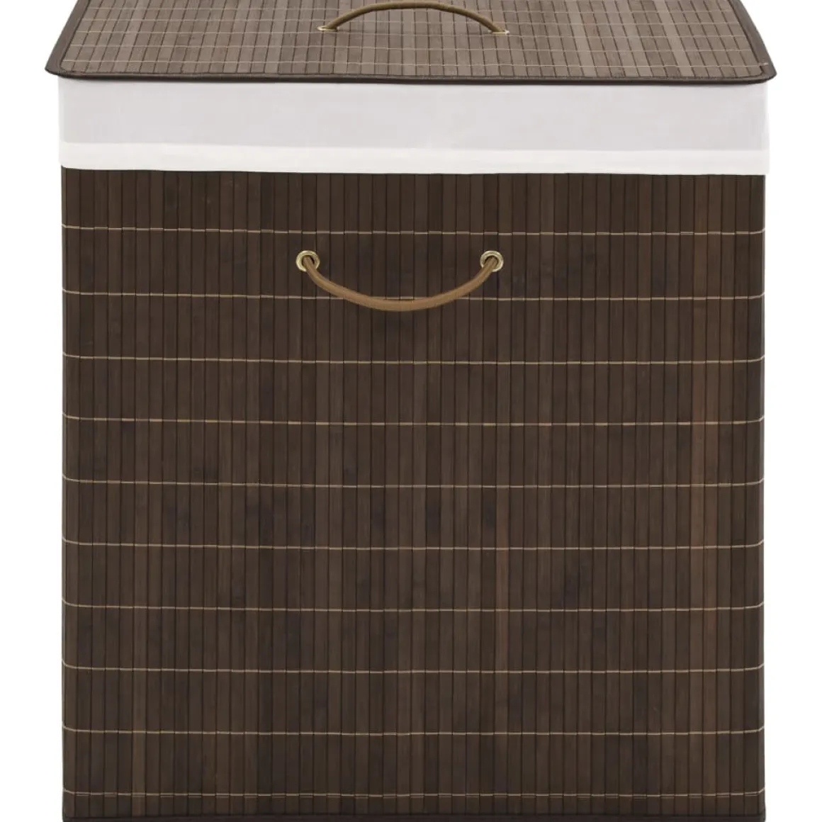 Cesto para ropa sucia con tapa y asas 60x52x32 cm