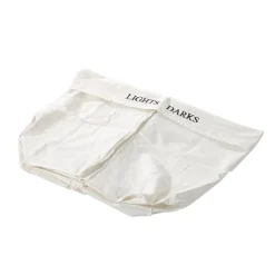 Cesto para ropa sucia Homcom 2 compartimentos+tapa bambú 63x52x32 cm