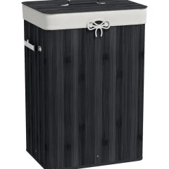 Cesto para ropa sucia Kunzita Homcom plegable con asas 60x40x30 cm