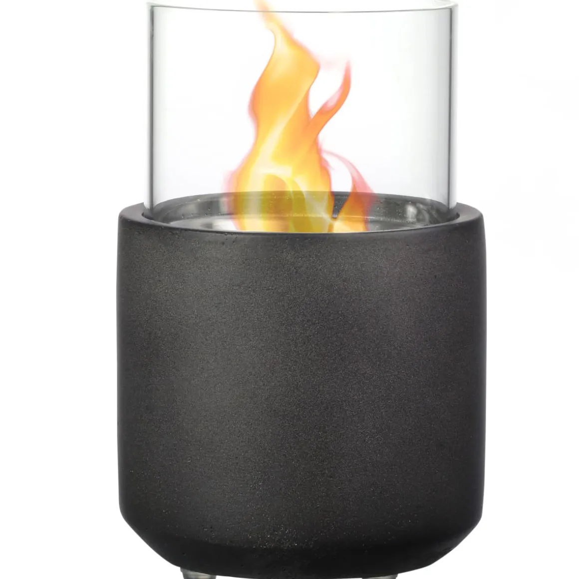 Chimenea de bioetanol Abeto Homcom sobremesa capacidad 0.4L gris 19xØ12 cm