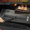 Chimenea de etanol Cerezo Homcom capacidad 1,2L negro 54x39x26 cm
