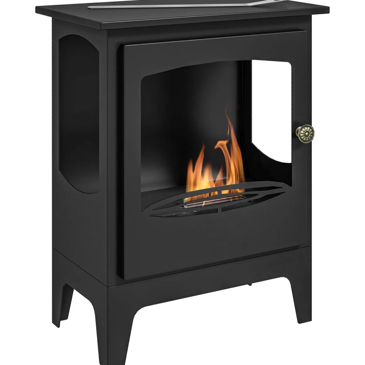 Chimenea de etanol Cerezo Homcom capacidad 1,2L negro 54x39x26 cm