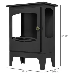Chimenea de etanol Cerezo Homcom capacidad 1,2L negro 54x39x26 cm