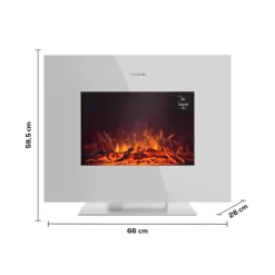 Chimenea eléctrica Cecotec Ready Warm 2710 Design Flames 2000W mando a distancia 26’’ blanco