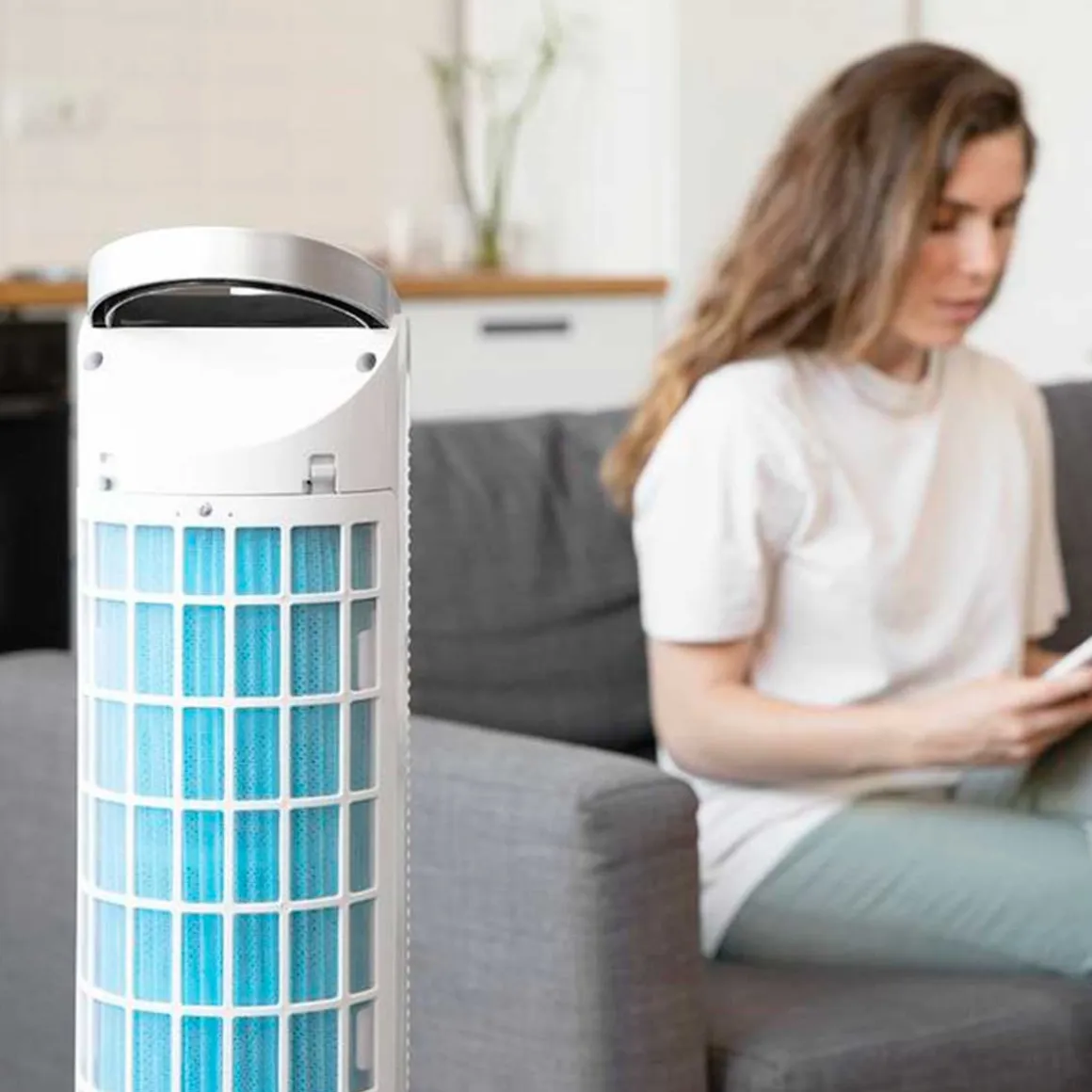 Climatizador evaporativo Cecotec EnergySilence 2000 Cool Tower blanco