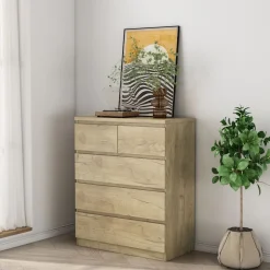 Cómoda Centella con cinco cajones 97x80x40 cm