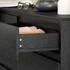 Cómoda Colombia Homcom 6 cajones negro 71x140x40 cm