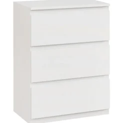 Cómoda Dinamarca Homcom 3 cajones blanco 75x55x34 cm