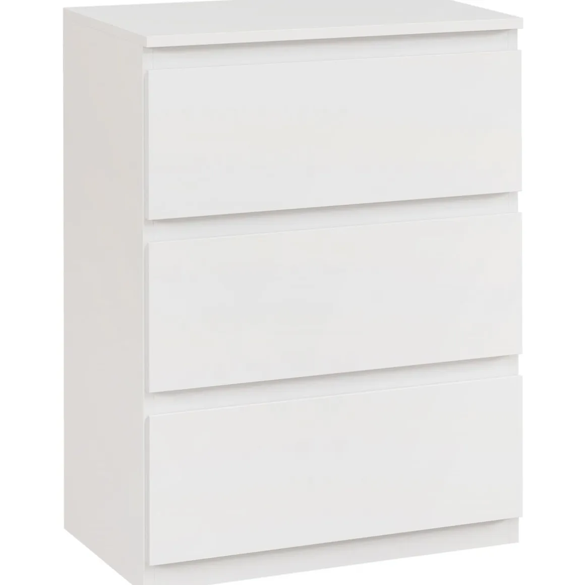 Cómoda Dinamarca Homcom 3 cajones blanco 75x55x34 cm