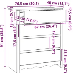 Cómoda Drammen 4 cajones 91x76,5x40 cm
